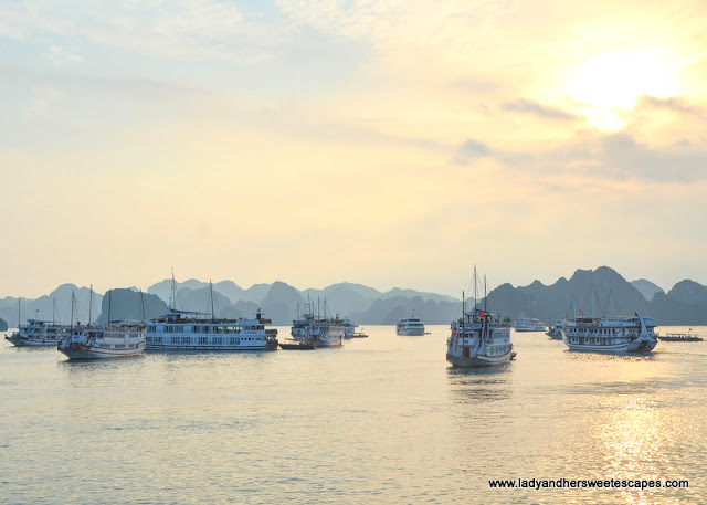 Halong Bay at sunset