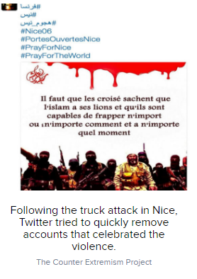 Twitter removes posts celebrating attack in Nice