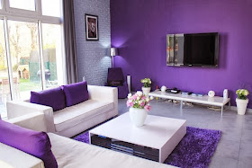 Decorar a Sala de Estar em Roxo