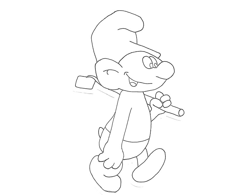 #9 Farmer Smurf Coloring Page