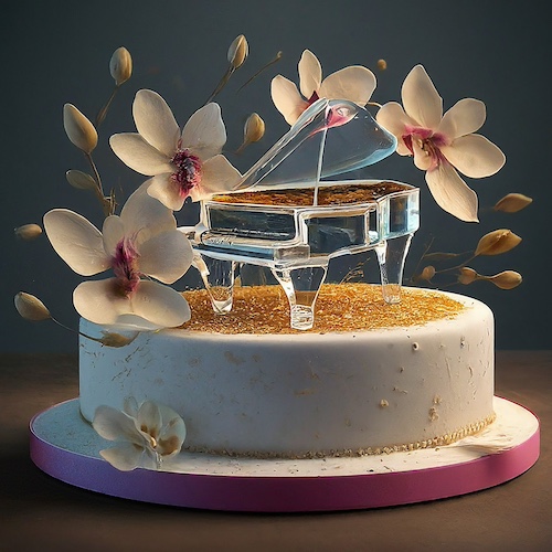 Melody Sugar Piano Cake