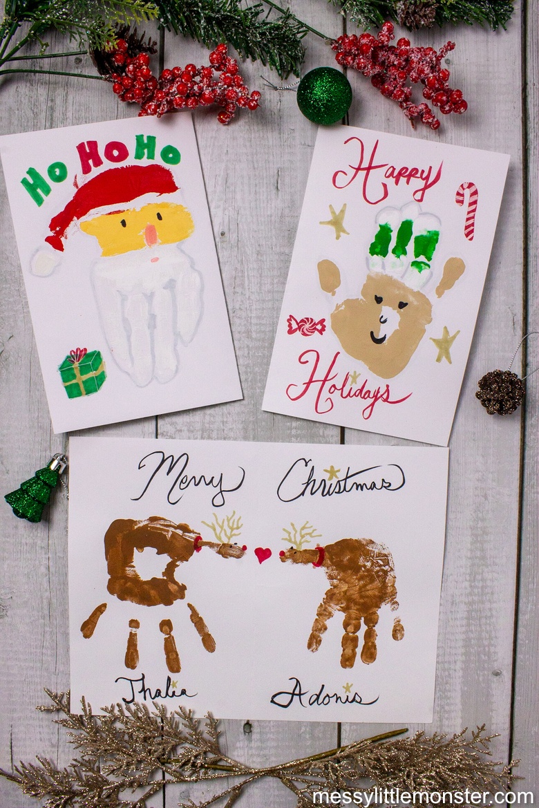 Handprint Christmas cards