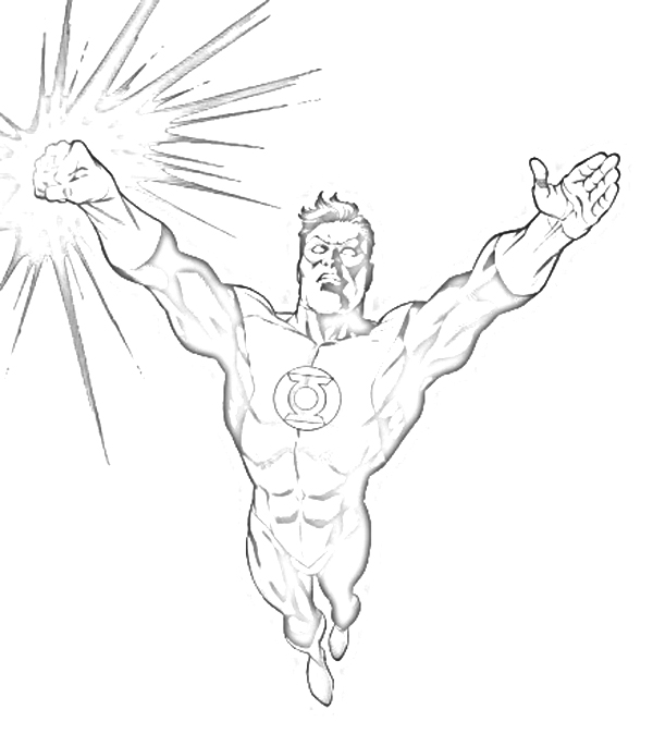 Green Lantern Coloring Pages title=