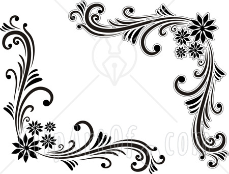 Black Corner Border Clip Art