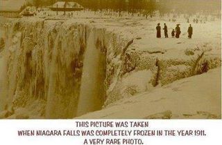 Frozen Niaguara falls during 1911