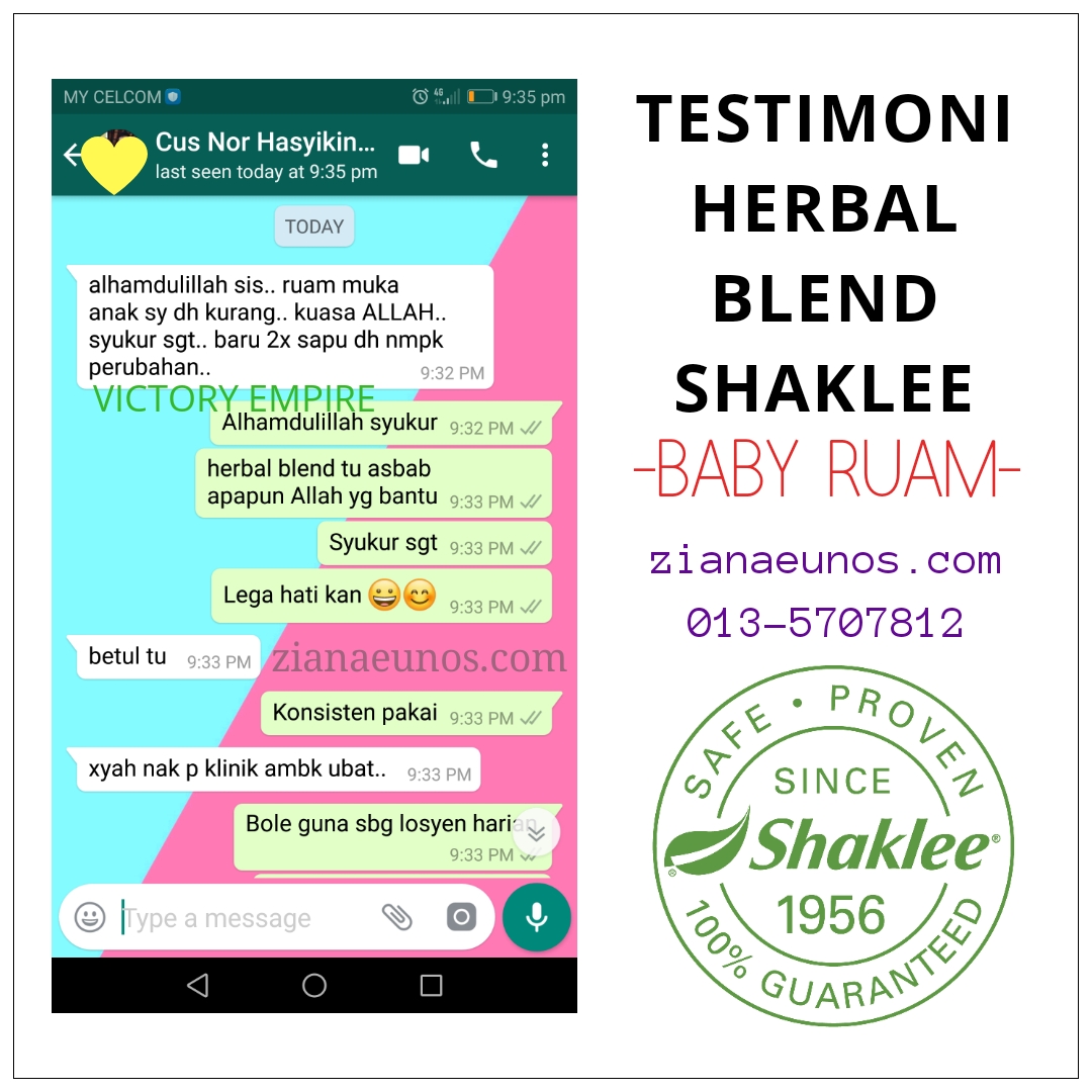 Testimoni Herbal Blend Shaklee Untuk Ruam Bayi