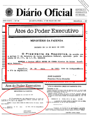 Tucanos escondem que Aécio foi nomeado diretor da Caixa por Sarney, aos 25 anos