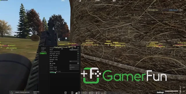 Player using DayZ Hack in intense gameplay scene