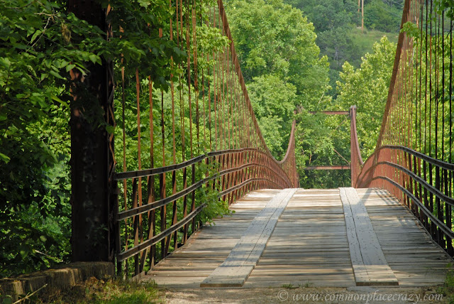 Swinging wooden bridge Missouri