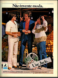 anúncio roupas marca Jack de 1979. moda anos 70; 1971; propaganda anos 70; história da década de 70; reclames anos 70; brazil in the 70s; Oswaldo Hernandez 