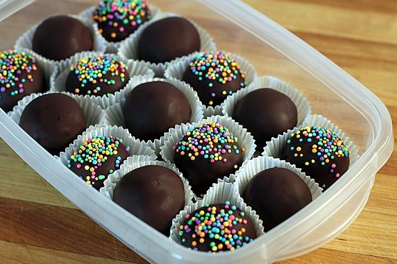 Boules de chocolat sans cuisson