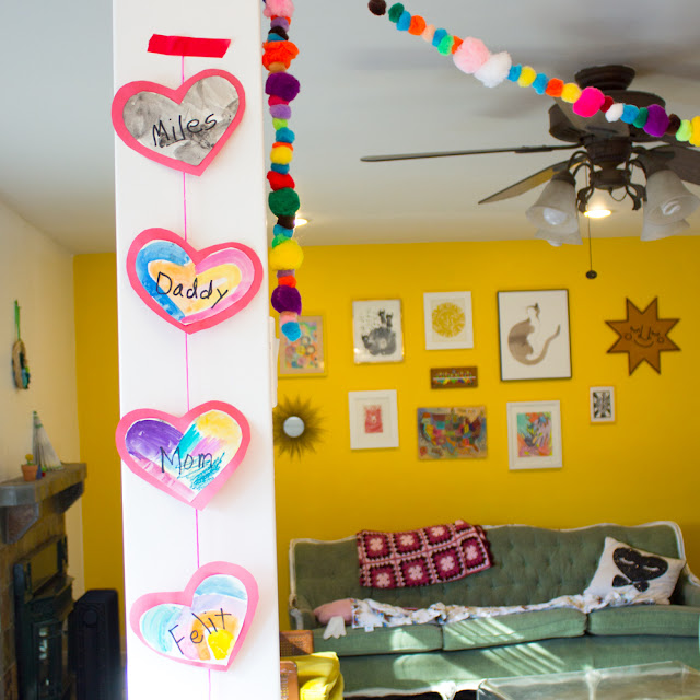 Make Family Heart Banners for Valentine's Day Kids Craft
