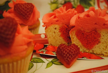 Cupcakes con corazón