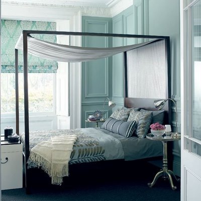 Bedroom on Home Interior Design  Black And White And Blue Bedroom That Is Great