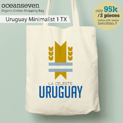 OceanSeven_Shopping Bag_Tas Belanja__Football Addiction_Uruguay Minimalist 1 TX