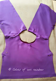 DIY Purple dress for child @colorsofourrainbow.blogspot.ae