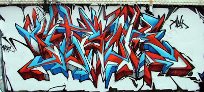 Red-Blue Stack Graffiti