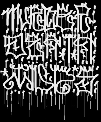 black graffiti wallpaper. Graffiti Alphabet created with