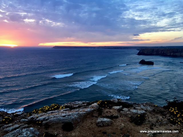 atardecer desde Sagres Algarve