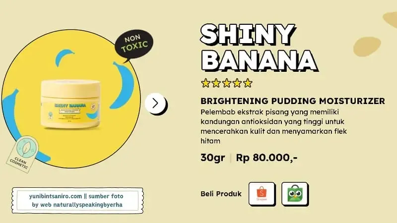 Naturally Speaking Shiny Banana Brightening Pudding Moisturizer