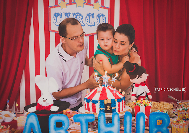 2 aninhos Arthur tema circo parabéns pra você Patrícia Schüller Fotografias