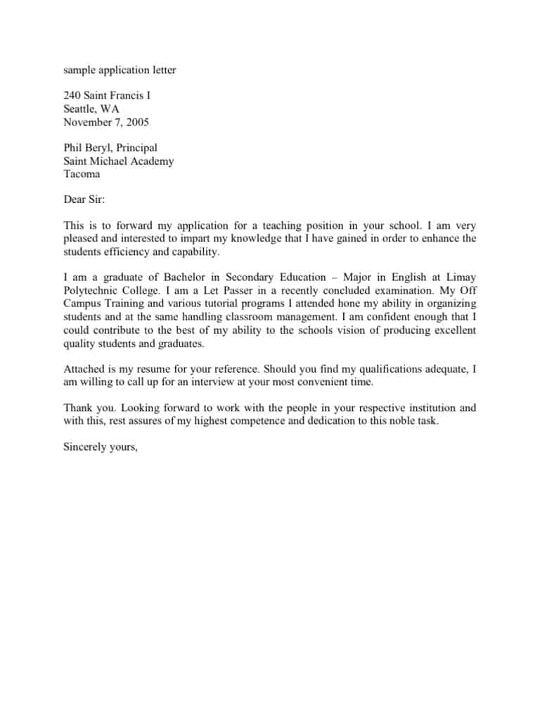 Cover Letters For Bursary Application | Sample Letter