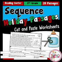  Holiday Sequence Cut and Paste Worksheets