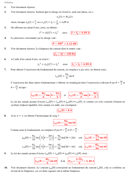 exercice corrigé onduleur triphasé 3