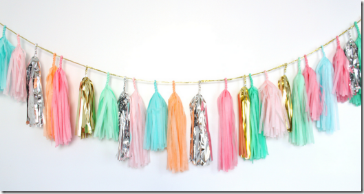 chic tassel garland custom colors