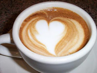 heart-shaped coffee design