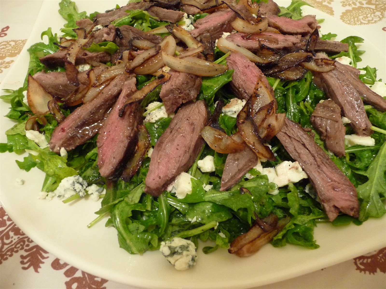 dinner party: steak salad
