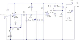 Lamp Switch by voice or tap hand circuit