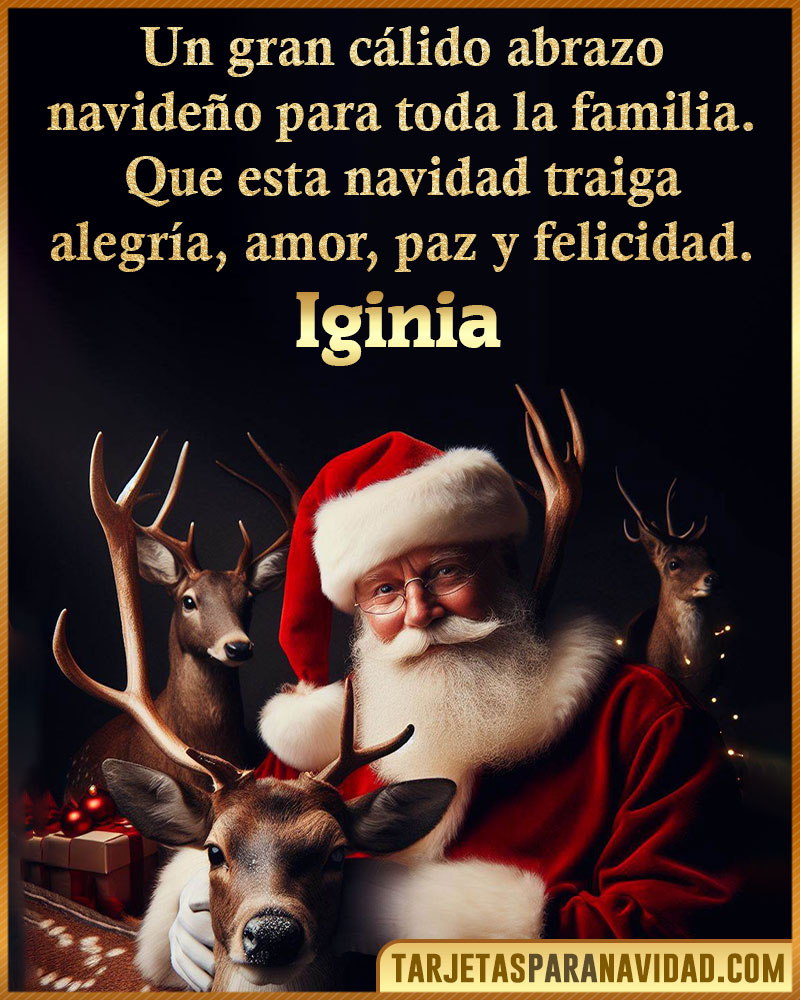 Tarjetas Navideñas personalizadas para Iginia