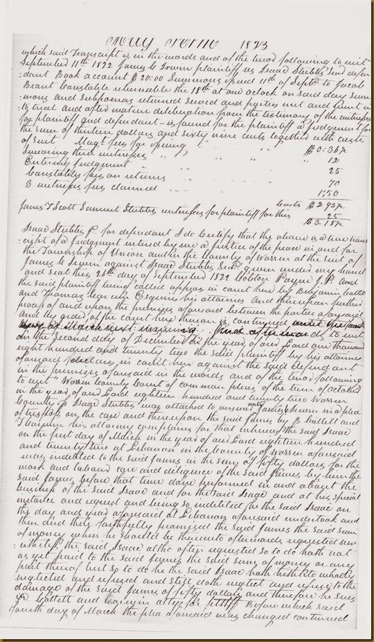 James C. Irwin sues Isaac Stubbs, Sr May Term 1823_0003