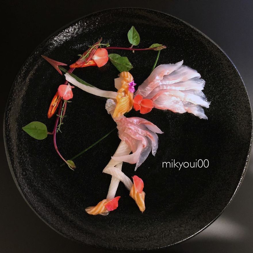 Sashimi Artist Designs Stunning Art From Raw Fish And Other Foods