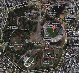 estadio Centenario, Parque Palermo, Miramar Misiones, google maps
