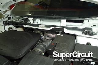 Proton X50 engine bay with the SUPERCIRCUIT Front Strut Bar installed.