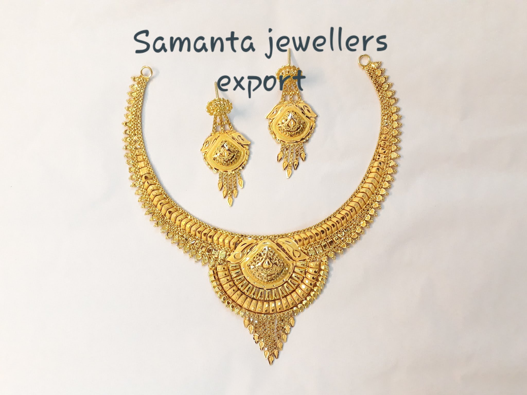 latest 22kt light weight gold necklace designs with weight , necklace for bridal wedding