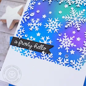 Sunny Studio Stamps: Snowflake Frame Dies Circle Snowflake Frame Dies Feeling Frosty Winter Themed Card by Vanessa Menhorn