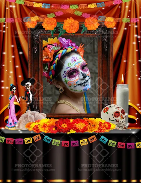 Marco para colocar fotos del día de muertos