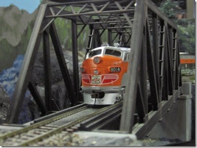 IMG_5473 Western Pacific F3A #801A on the LK&R HO-Scale Layout at the WGH Show in Portland, OR on February 17, 2007