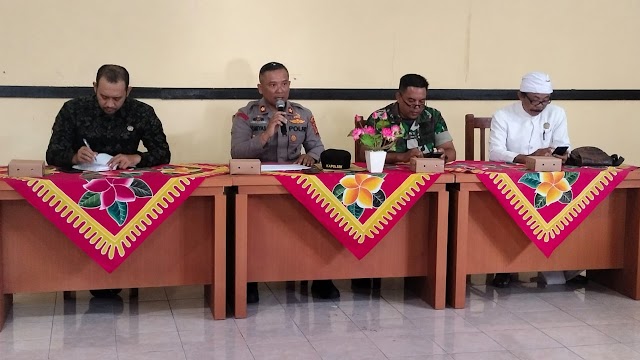 Jelang Hari Raya Nyepi Caka 1945, Forkopincam Kecamatan Gianyar Gelar Rapat Koordinasi