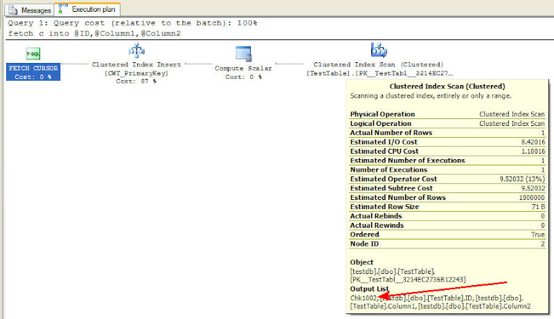 OPTIMISTIC Cursor CHECKSUM Column