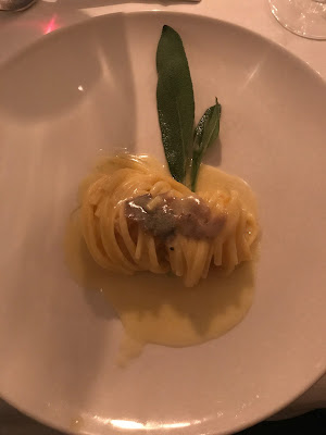 photo of my fourth dish "homemade pasta in truffle sauce with fresh truffles" at the restaurant masters home in Munich