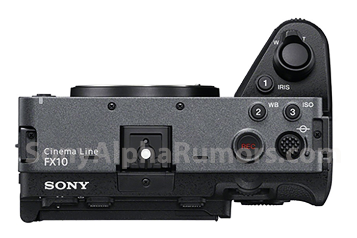 Sony FX10, вид сверху