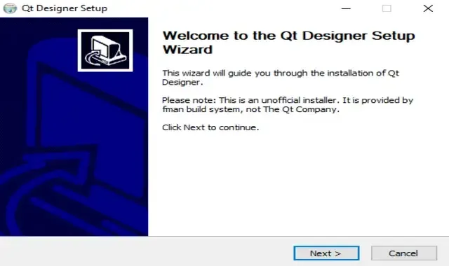 اعداد تثبيت Qt Designer