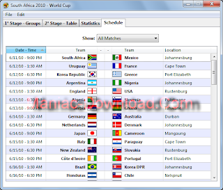 Jadwal Piala Dunia 2010