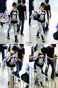 Those awesome skeleton foot boots again. I'm pretty sure those are Cheap . (shinee key airport fashion )