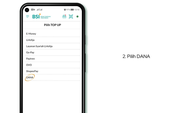 langkah 2 piliha DANA