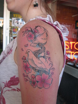 japanese cherry blossom tattoo. Shoulder Japanese Tattoos With